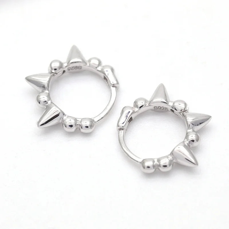 Wholesale Spike Huggie Earrings 18k Gold Plating  Cone Geometric Hoop Earrings for Women 925 Sterling Silver