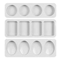 DIY Silicone Soap Mold for Handmade Soap Making Forms 3D Mould Oval Round Square Soaps Molds Fun Gifts Kitchen Making Forms