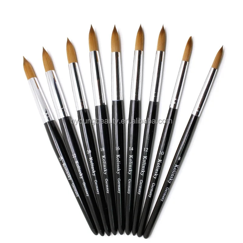 2022 Newest High Quality Germany 100% Sable Hair Modern Design Kolinsky Acrylic Nail Brush