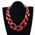 Exaggerated Chain Thickness Acrylic Necklace Chain clear Acrylicbig Necklaces for Women