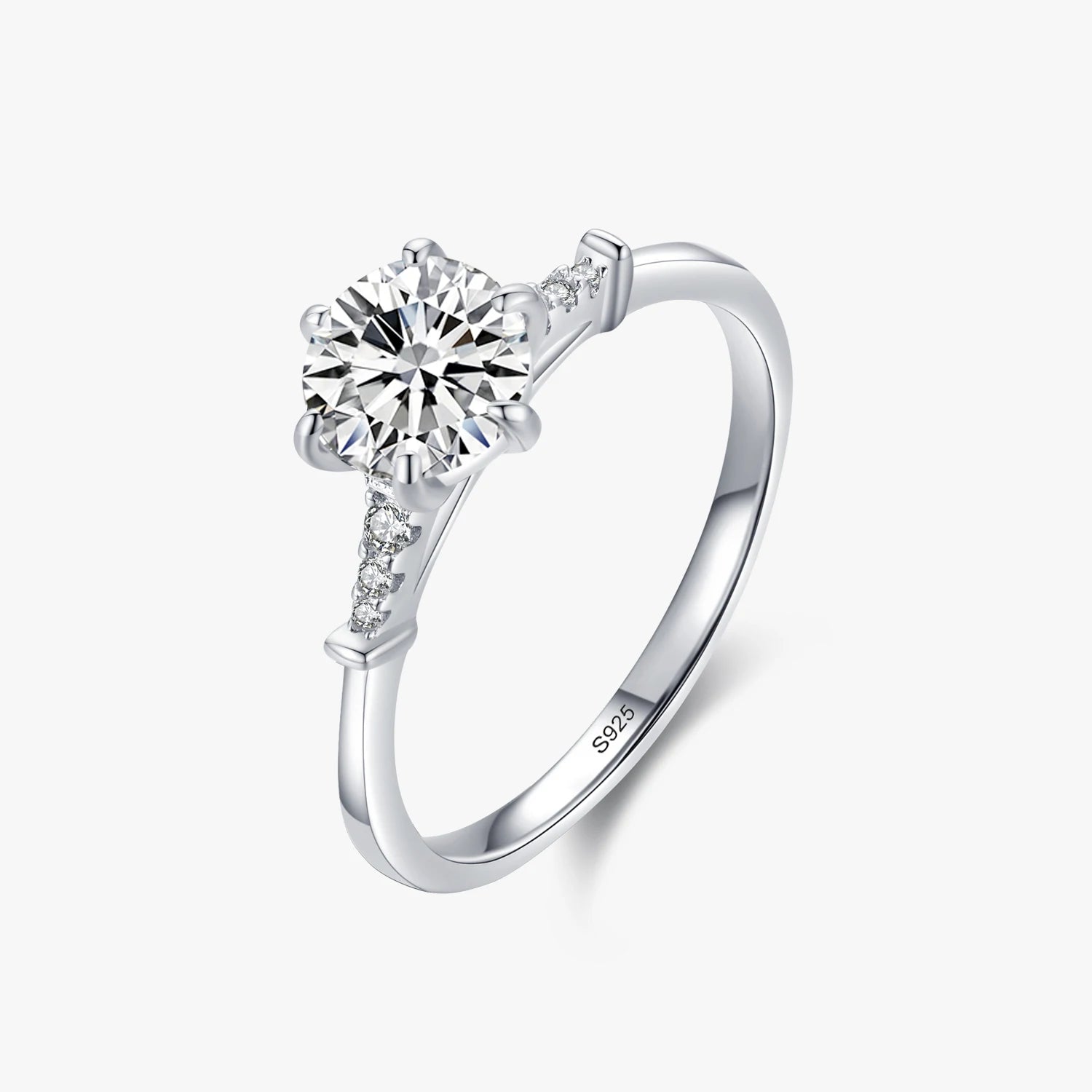 Ailmay Real 925 Sterling Silver Luxury Crown Sparkling Zircon Finger Rings for Women Wedding Engagement Fine Jewelry
