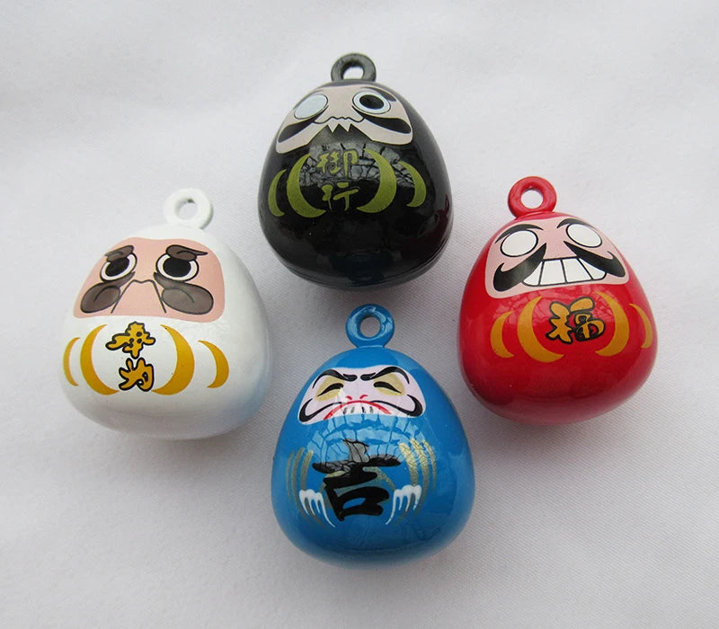 Wishing Jingle Bells Japanese Daruma Pendant for Phone Keychain Making