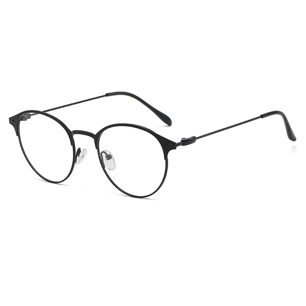 SPARLOO 2438 Metal Solid Round CE Certified Anti Blue Light Photochromic Eyeglasses Frames