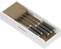 Bamboo knife drawer storage box inserted into the base kitchen steak knife holder for storage organization drawer