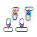 38mm Belt Strong rainbow Keychain PVD Metal Round Eye Swivel Snap Lobster Clasp Hook Buckle Accessories for Purse Bags Hardware