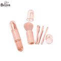Custom logo Four in One Cosmetic Brush Dual Sided Travel Retractable 4 in 1 Make up Makeup Brush Set