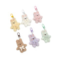 Kawaii Cartoon Peluches Plushie Plush Small Bow Pearl Rabbit Bunny Keychain Doll Tiny Stuffed Animals Plush Toys Bag Decoration