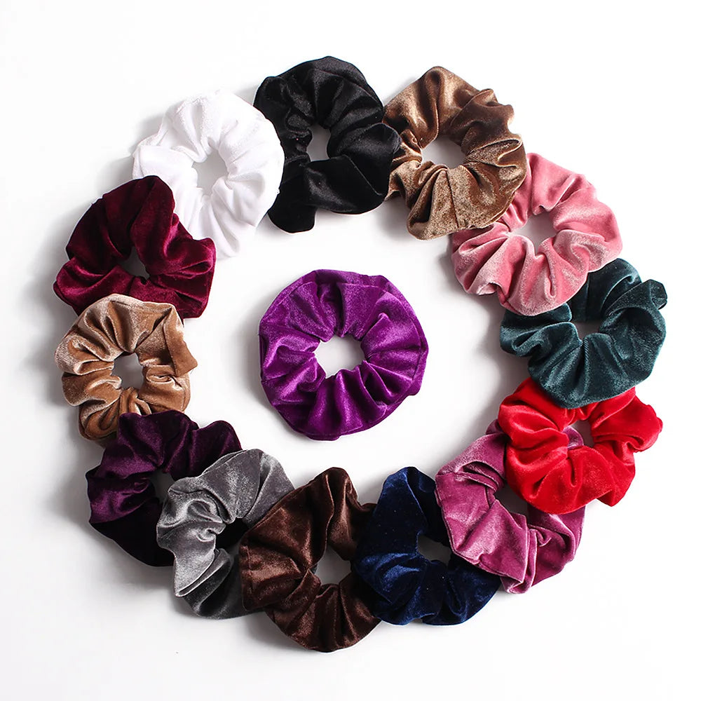 Hair Tie Ponytail Holder Scrunchies Colorful Hair Bands 2020 Big Velvet for Girls Women
