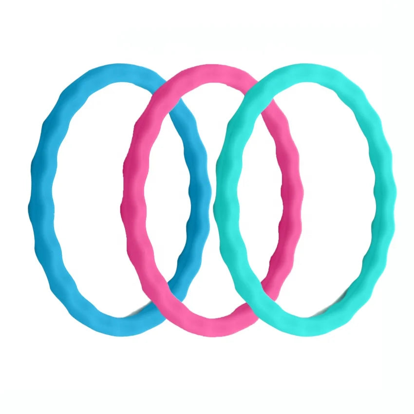 Wave Silicone Bracelet Stackable Bracelet Summer Wristband Comfortable Flexible Band