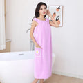RTS Bath Towel Robe Beach Bathrobe Body Wrap Towels Coral Velvet SPA Wearable Wrap Towel Robes for Girls Women