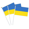 Polyester 14x21cm Ukraine National Hand Flag Country Hand Held Flag