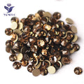 Smoked Topaz Glass Beads Strass Stone  Non Hotfix Flatback Rhinestones
