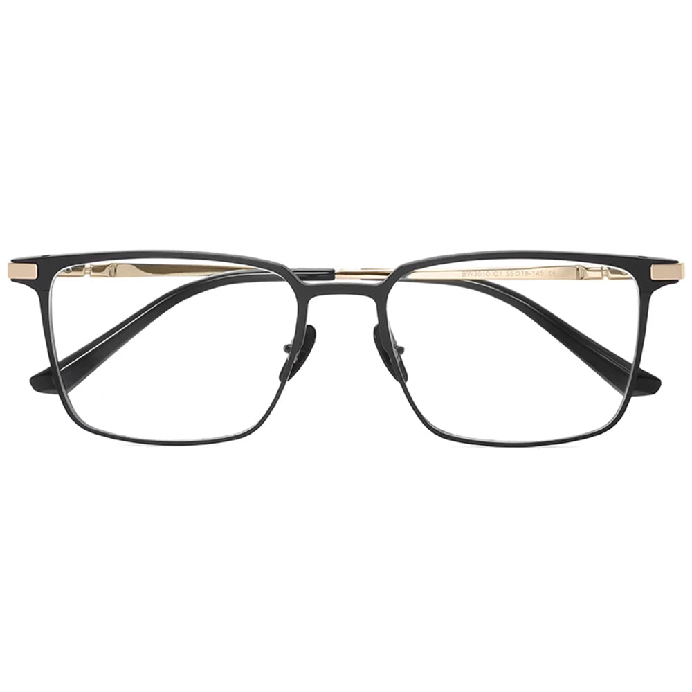 BW3010 New Design Prescription Eyeglasses Aviation Aluminum Frame with Titanium Legs Optical Eyewear Glasses for Men Women