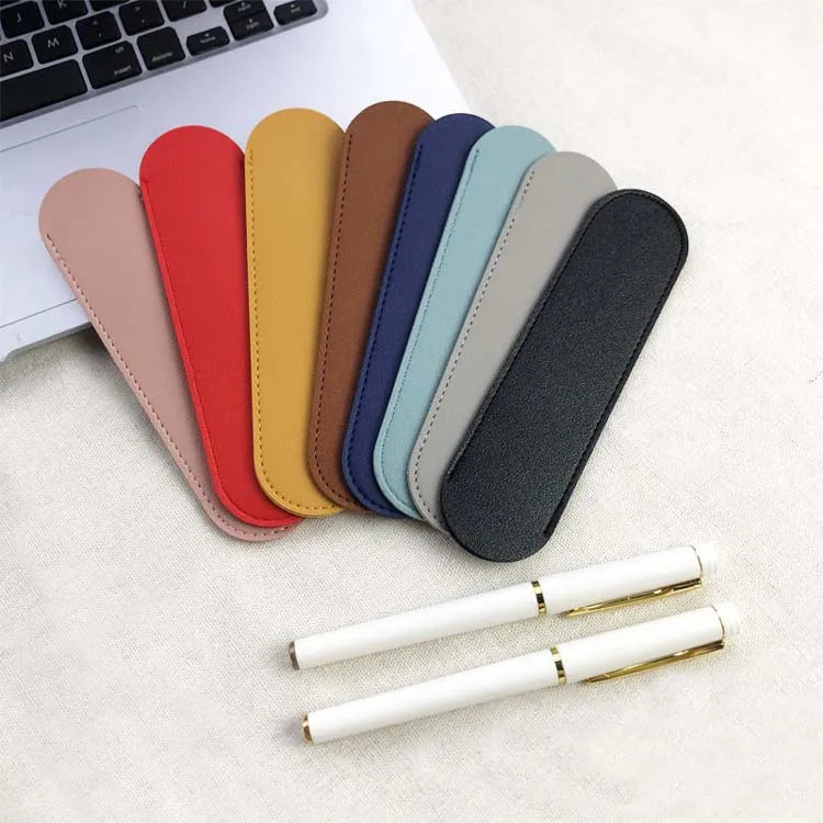 Pocket Single Pen Protector Pencil Pouch Sleeve Pu Leather Pen Case Holder Pouch for Single Pen Other Storage Bags