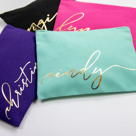 Wholesale Eco Friendly Cotton Cosmetic Bags Travel Blank Custom Makeup Bag with logo