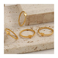 2025 New Arrival Gold Waterproof Jewelry Custom Logo Stainless Steel Gold Small Burst Heart Finger Rings