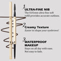 Custom Logo Best Selling Pigmented Micro Eye Brow Pencil High Quality Brow Liner Pen 2 in 1 Vegan Private Label Eyebrow Pencil