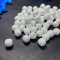 Cylindrical Dark Blue Opal Stone 9x10mm 11x12mm White Light Blue Fire Opal Stone for Jewelry