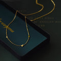 Trendy Simple Design Pure 925 Sterling Silver Heart Charm Clavicle Chain Necklace for Women Girls