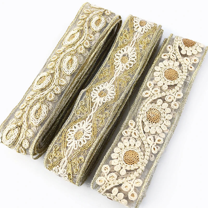 Deepeel MY039 45mm DIY Sewing Clothing Bag Accessories Vintage Embroidery Ribbon Net Garment Decoration Lace