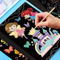 Magic Rainbow Color Scratch Art  Cartoon Painting Paper Card Drawing Educational Book