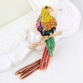 DRAl087 Fashion Rhinestones Parrot Brooches Women Brooch Jewelry Wholesale