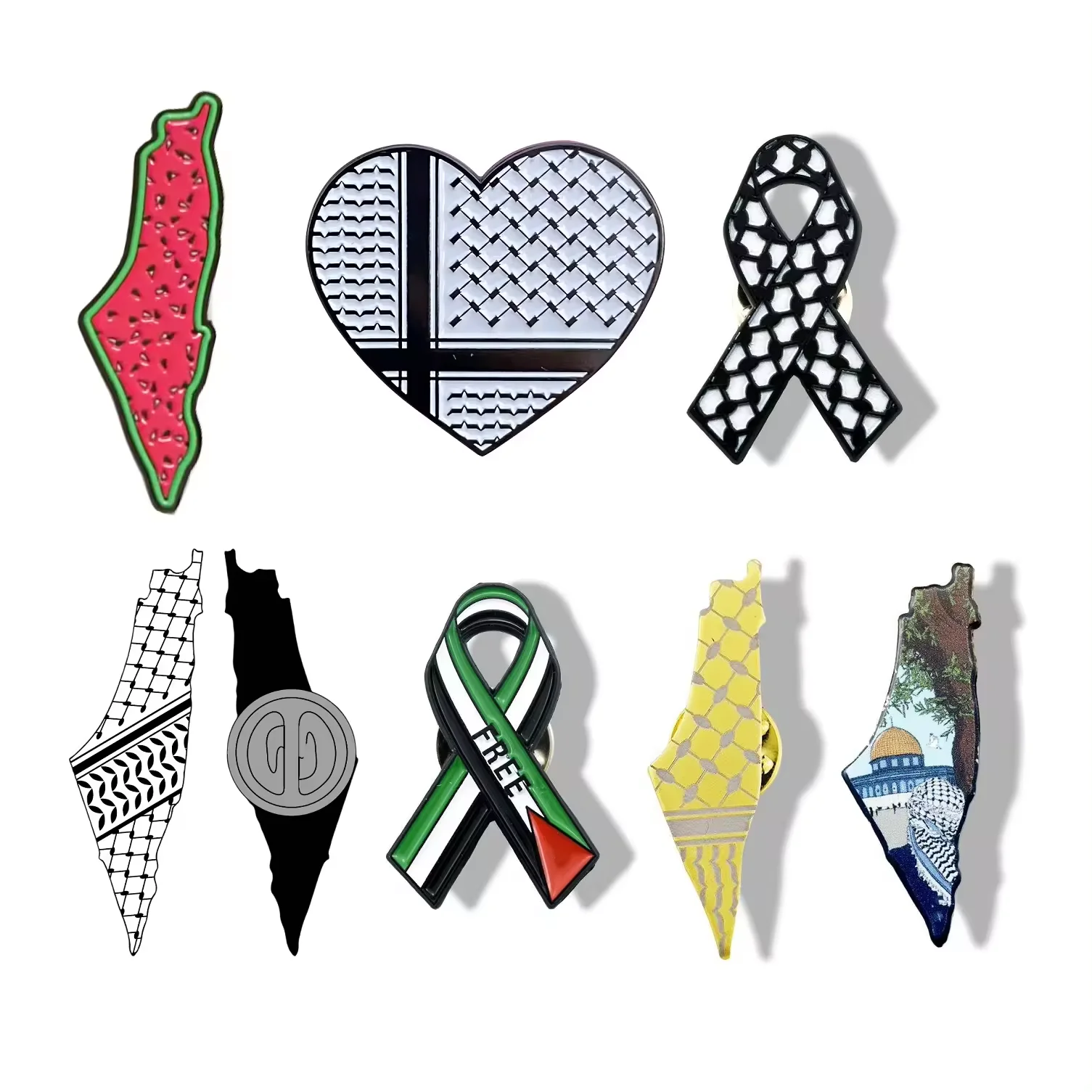 Enamel Pin Postcard From Palestine Enamel Pin Filistin Palestinian Pin Brooches