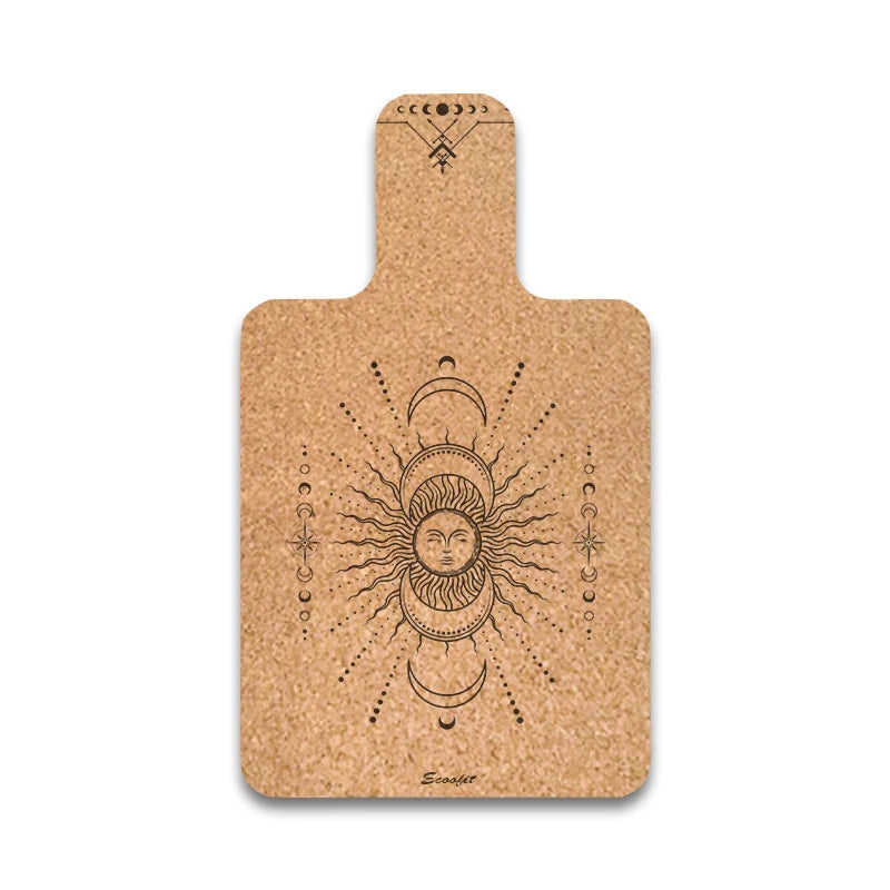 Moon Phase Zodiac Biodegradable Custom Logo Eco Friendly Vegan Cork Rubber Reformer Pilates Mat