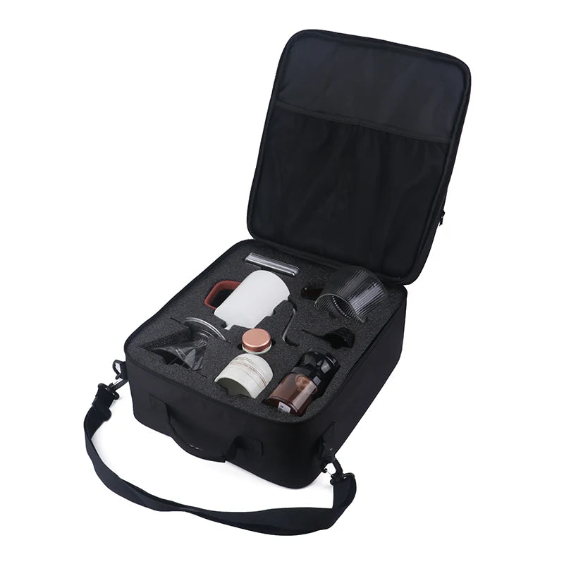 Coffee Travel Bag Hot Sale Coffee Drinkers Accessories Portable Outdoor Coffee Tools Set 9pcs