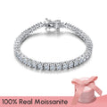Wholesale 925 Sterling Silver Gra VVS Real Diamond 3mm 0.1ct Moissanite Tennis Bracelet Chain Men Women Engagement Fine Jewelry