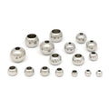 Wholesale Stainless Steel Frosted Round Balls Positioning Beads Pressed Sand Drilling Solid Perforated Diy Jewelry Finding Beads