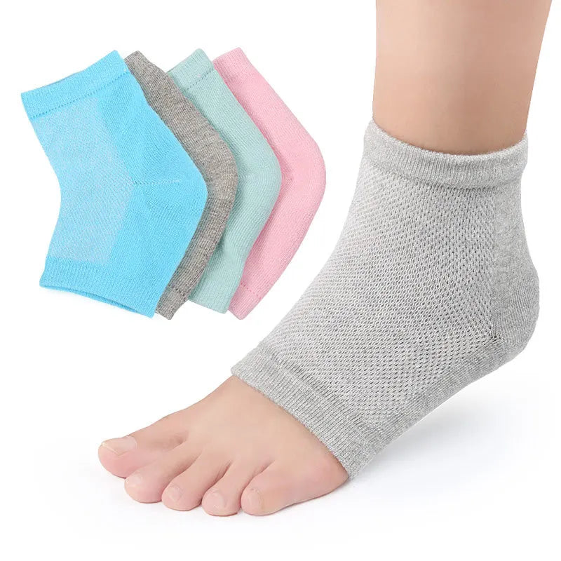 Silicone Moisturizing Gel Spa Socks Soft Heel Protection Socks Elastic Heel Guard Relieve Foot Heel Cups