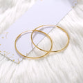 50mm 925 Sterling Silver Big Circle Hoop Earrings for Women Minimalist Round Huggie Hoops