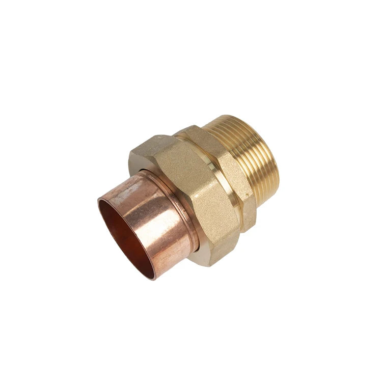 Brass Copper Water Pipe Fitting Plumbing Male Thread Union Connector