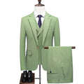 New Green 3 Pieces Suit Slim Size Single Breasted Suit for Man