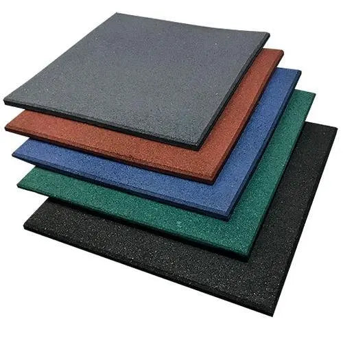 Multi-color Modern Hotel Indoor Rubber Decking Tiles 15-50mm Thickness 50cm X 50cm