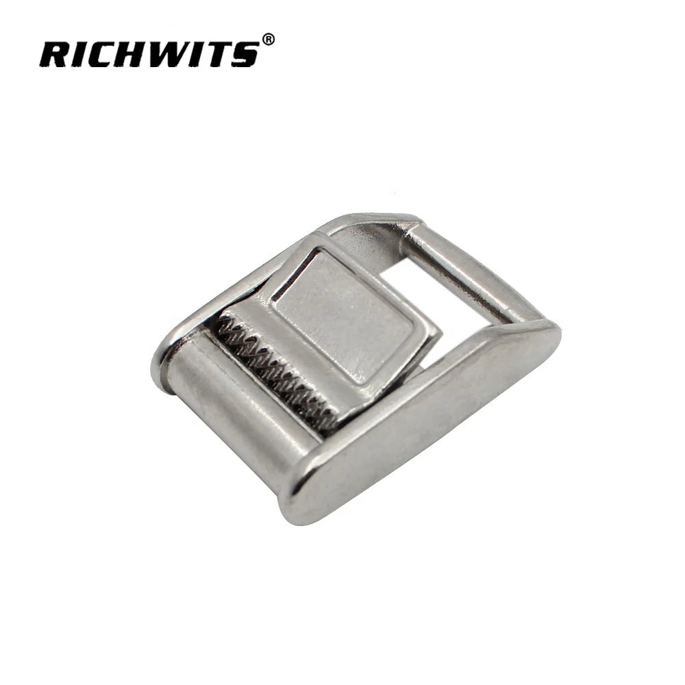 Factory Wholesale Price 25/38 mm New Stainless Steel 304 Cam Buckles Metal Toggle Clip Tie Down Strap Tighten the Binding Buckle