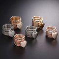 Anillo Fashion Jewelry Retractable Dual-use Bracelet Rings Magic Heart Deformable Ring for Women Girl Gift