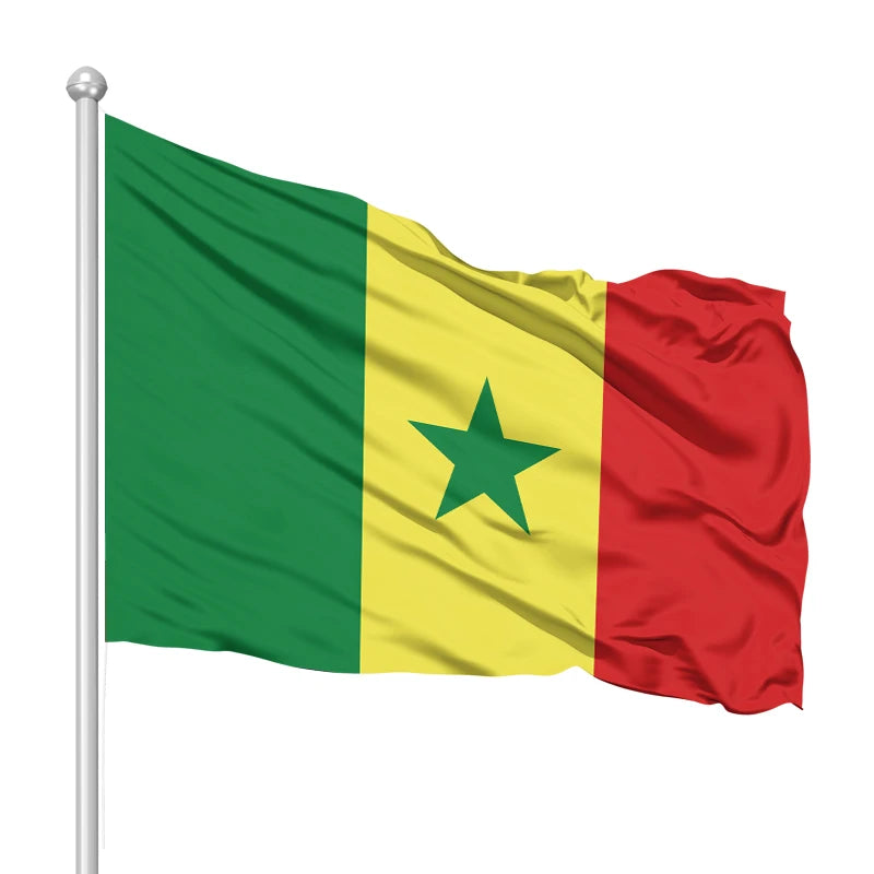 Custom Senegal Flag Custom Size Color Custom 3*5 ft 100% Polyester Senegal Flag