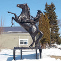 Custom Outdoor Decoration Life Size Cast Bronze Riding Horse Statue Sculpture