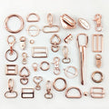 DP002 Bag Accessories Bag Strap Buckle Handbag Hardware Adjustable Slider Rose Gold O D Ring Hook Plated Spring Lobster Clasp