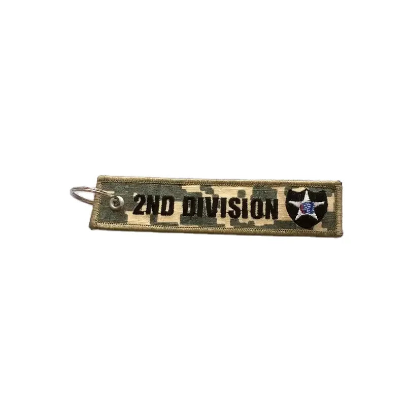 Wholesale High Quality Embroidered Keychain Custom Fabric Keychains Factory Cheap Personalized Logo Woven Key Chain