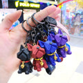 Cute Dog Bag Charm with Bell Resin Puppy Pendant Keychain
