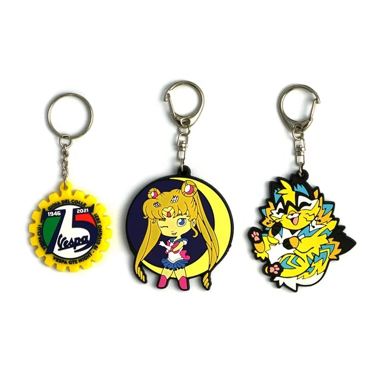 Vast Gifts Custom Key Ring Make Your Own Logo Cartoon Rubber Acrylic PVC Silicone Sailor Moon Keychains