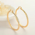 Bijouterie Joyeria Bisuterias Oro Wholesale Earrings Women Modern 18K Gold Plated Brass Zircon Hoop Earrings Bulk for Women