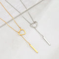 Double Layered Personalised Necklace Stainless Steel Double Layer Necklace for Women Gold Filled Boho Layered Bar Necklace