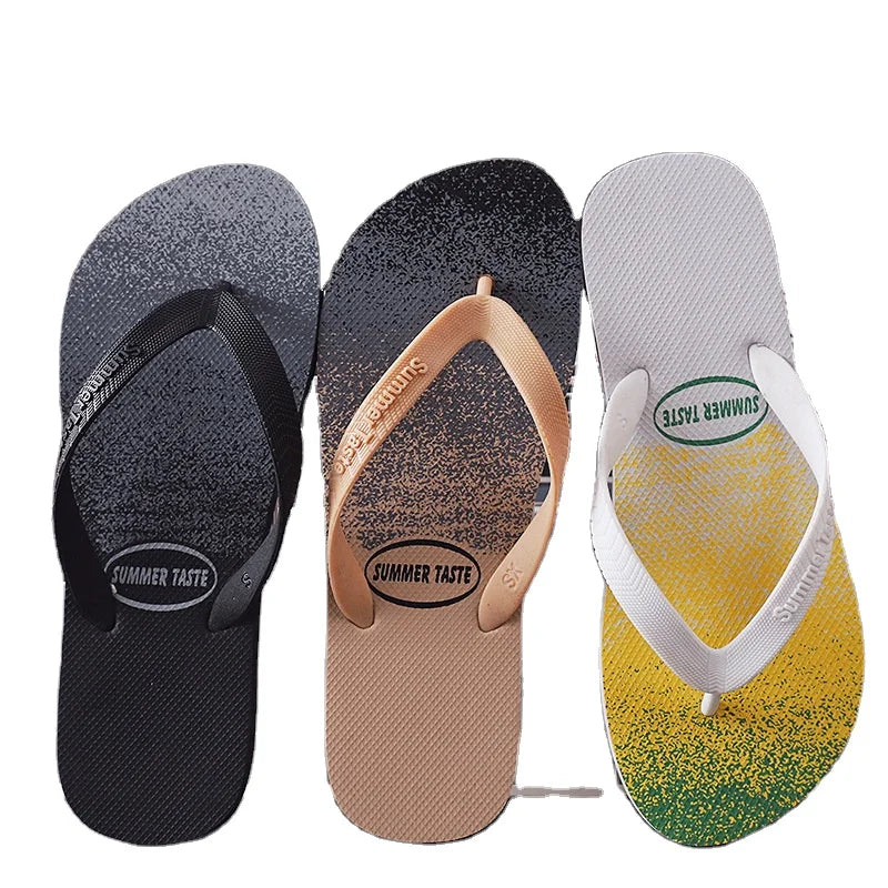 Open Toe Unisex Flip Flops Men's and Women's Casual Beach Sandals Anti-Slip PVC for Summer and Winter Comfortable and Soft