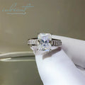 New Arrival Silver 925 Original 3 Carat Brilliant Radiant Cut Pass Diamond Test Sparkling D Color Moissanite Ring for Women