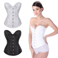 Women's Sexy Satin Brocade Lingerie Shapewear XS-6XL Top Firm Control Corset with Lacing Woven Weave Breathable Feature