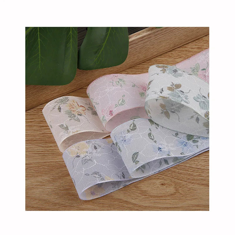 Lace Small Floral Chiffon Webbing Handmade Bow Hair Accessories Clothing Hat Gift Box Flowers Packaging Pet Costume Ribbons